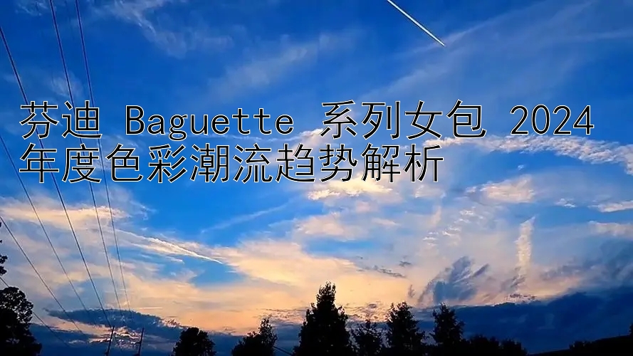 芬迪 Baguette 系列女包 2024 年度色彩潮流趋势解析